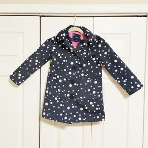 Gap Kids Navy Polka Dot Raincoat